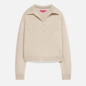 The Elder Statesman Women’s Henley Polo Cashmere Sweater